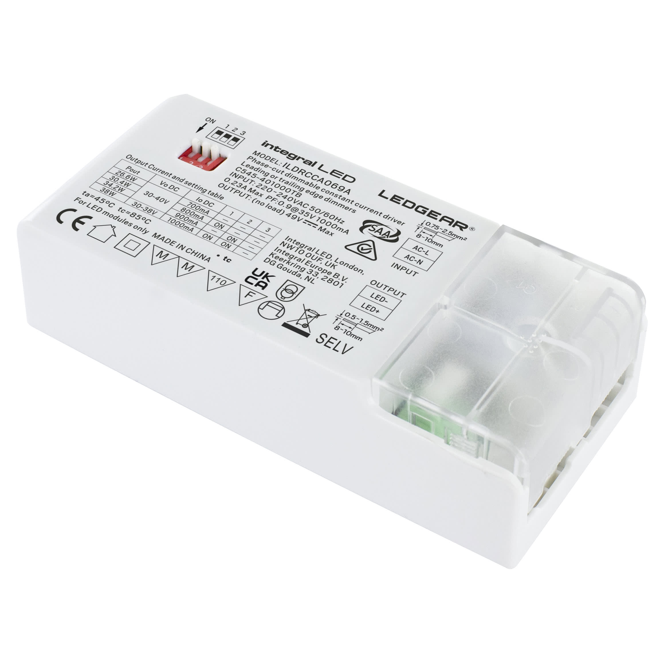 26.6-38W Adjustable Constant Current Driver - 30-40V