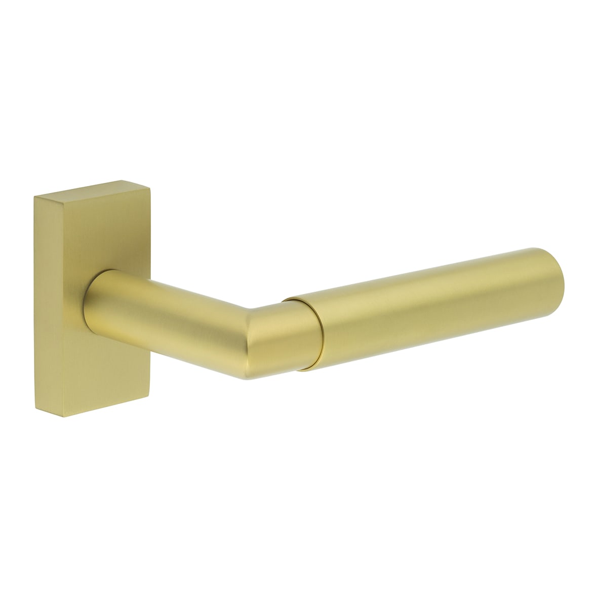 Satin Brass uPVC Multipoint Door Handles on Rectangular Rose - CR-102 Range 197612P