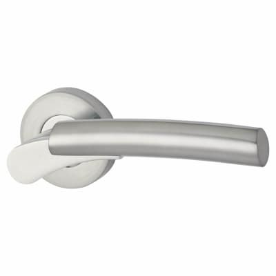 Polished/Satin Chrome Door Handles on Round Rose - Ultro Range