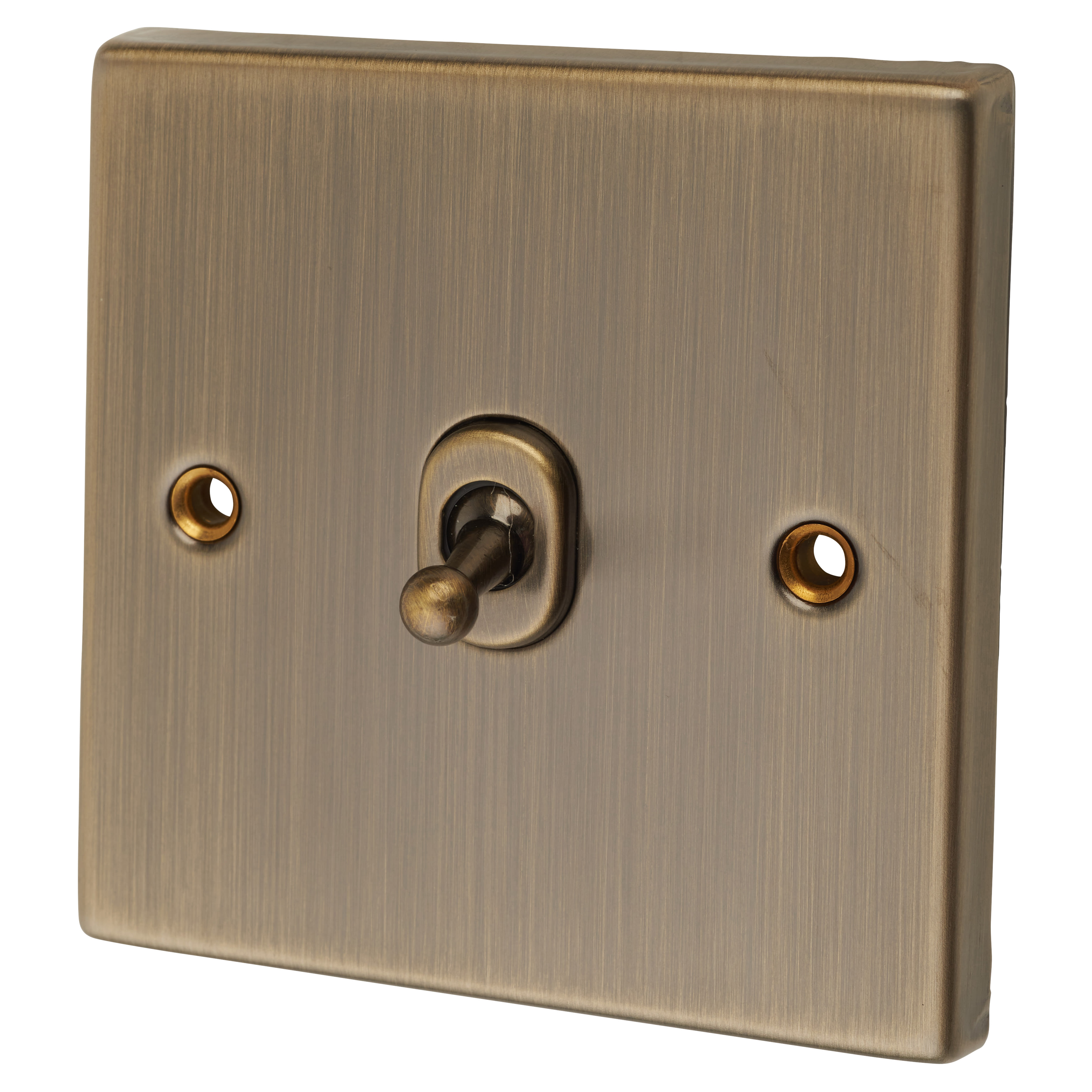 10AX 1 Gang Intermediate Toggle Light Switch - Antique Brass