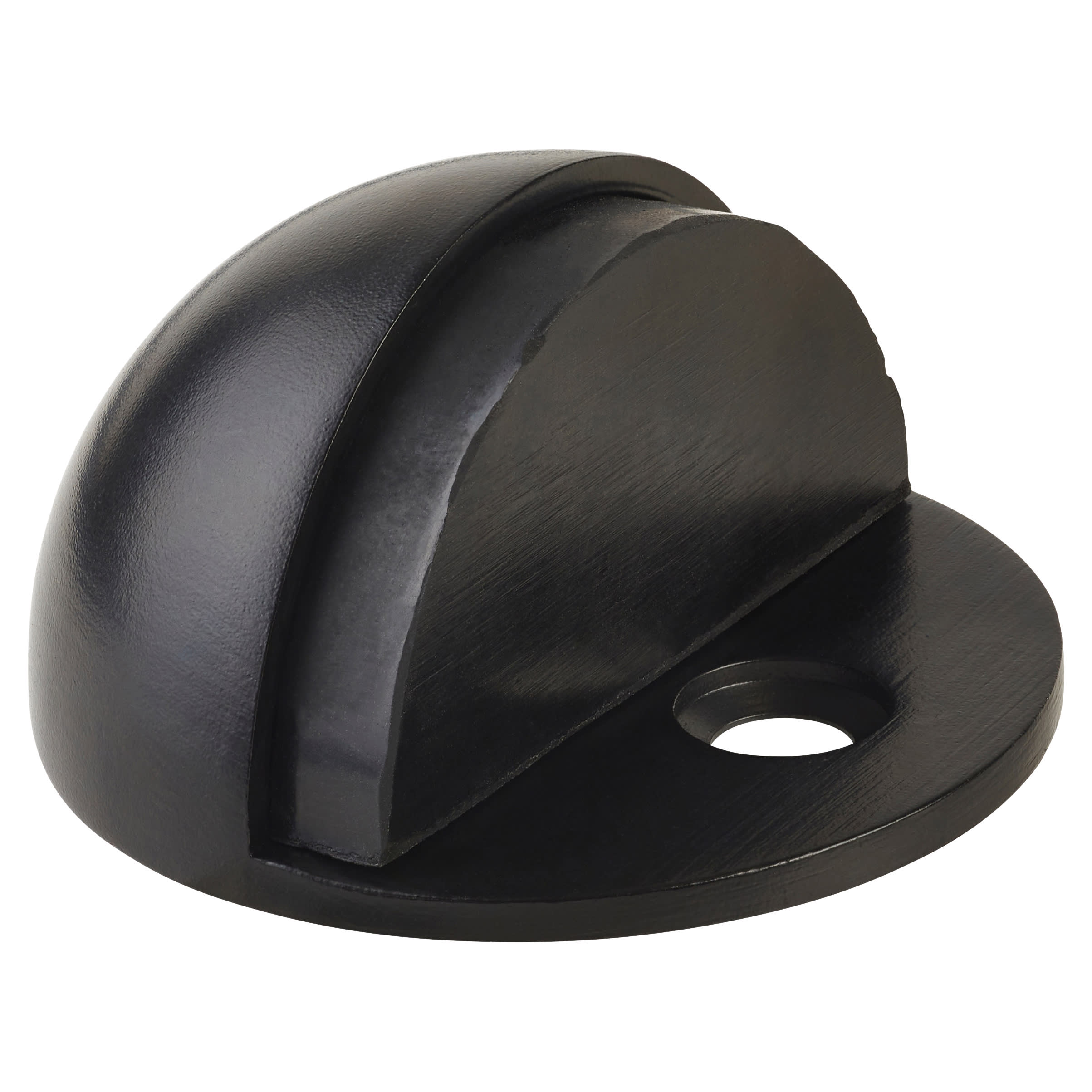 Half Moon Oval Floor Door Stop - 22.5 x 45mm - Matt Black
