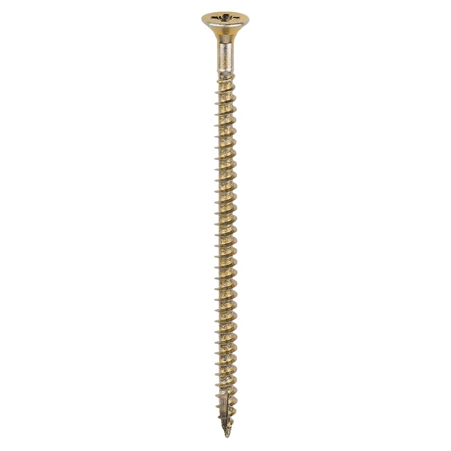 Classic Pozi Countersunk Wood Screws - 4.5 x 80mm - Yellow Zinc - Pack of 200
