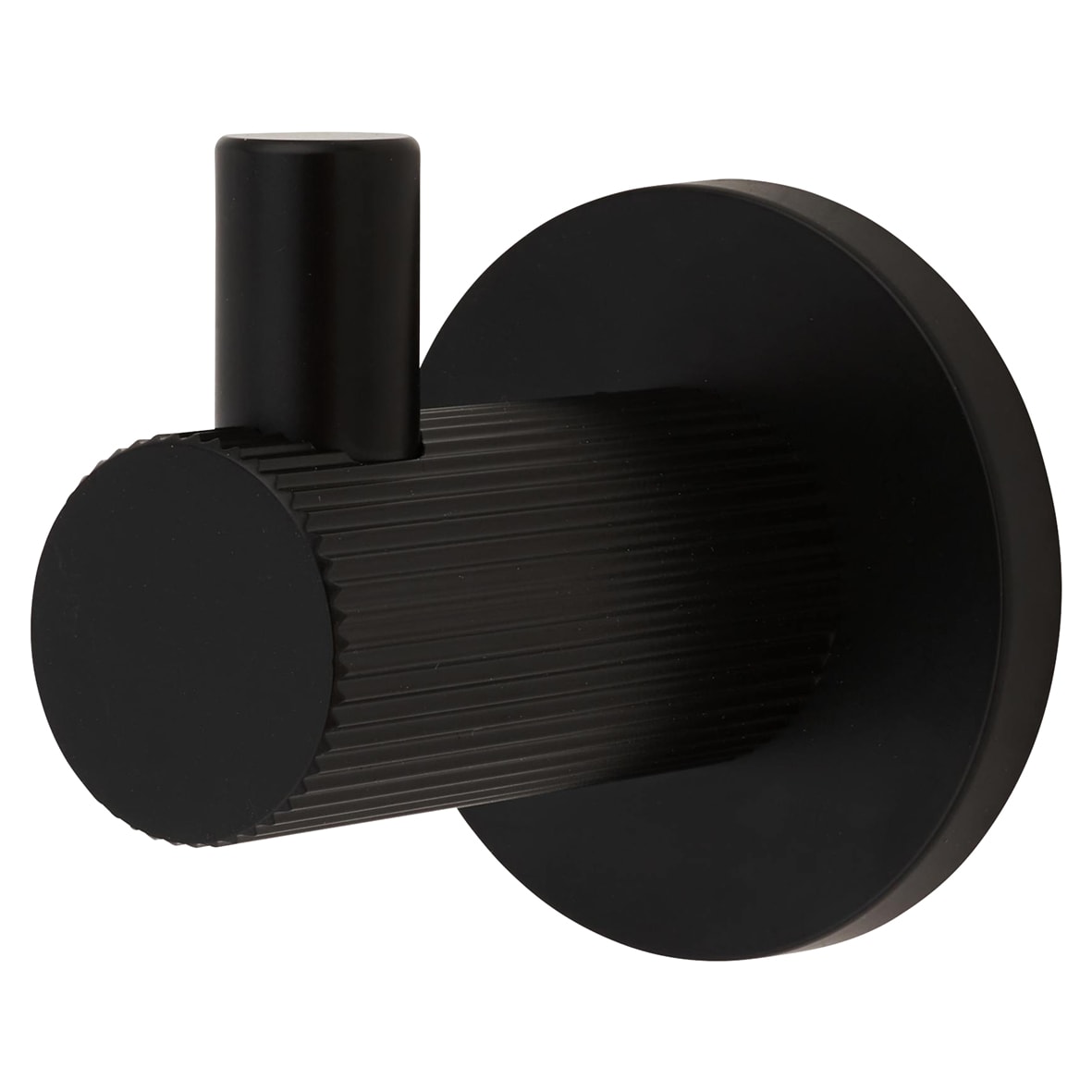 Lines Single Coat Hook - 50 x 25mm - Matt Black