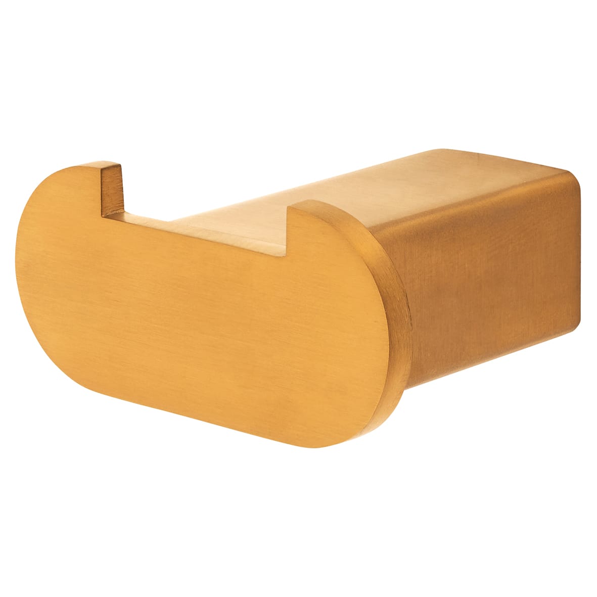 Designer Double Robe Hook - 70 x 65 x 33mm - PVD Satin Brass