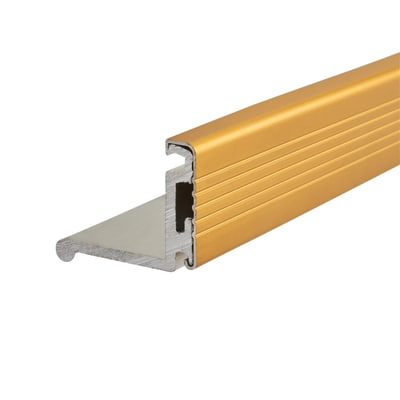 Cyclone Seal - 1000mm Length - CCG Trim Seal - Inward Opening Doors - Gold Anodised
