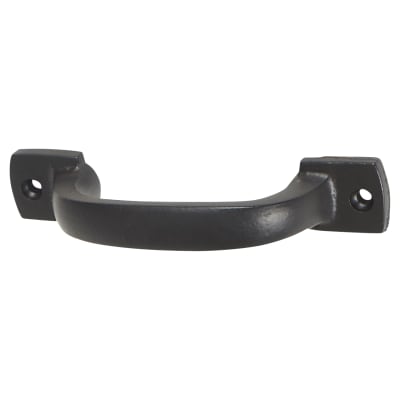 22mm D-Bar Cabinet Pull Handle - 107mm Centres - Smooth Black