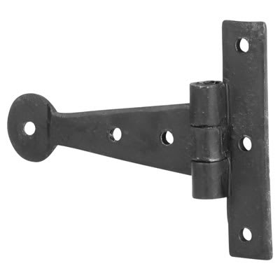 Light Duty Gate/Door Tee Hinge - 78 x 82mm - Antique Black Iron - Pair