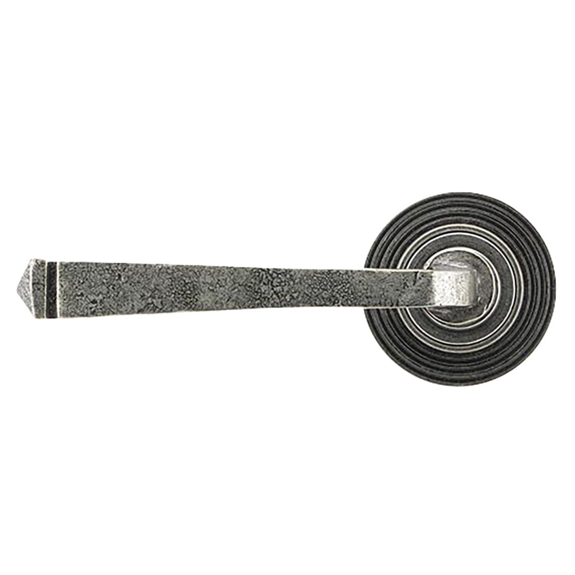 Pewter Door Handles on Round Beehive Rose - Avon Range
