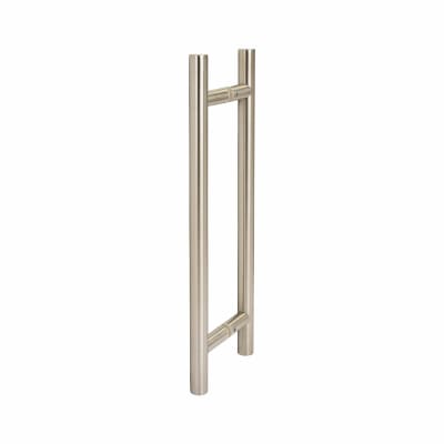 Satin Stainless Steel 25mm T-Bar Door Pull Handles - Back to Back - 305mm Centres
