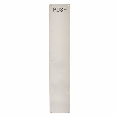 Stainless Steel Finger Plate - Push - 800 x 125 x 1.5mm - Satin