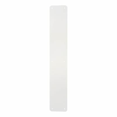 Plastic Plain Finger Plate - 450 x 75 x 1.5mm - White