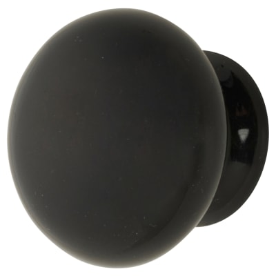 Ceramic/Porcelain Round Cabinet Knob - 35mm Diameter - Black