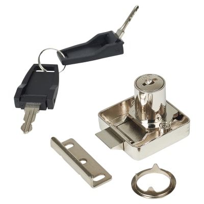 Cabinet Slam Lock - 18 x 22mm - Keyed Alike - Differ 1 - Polished Chrome