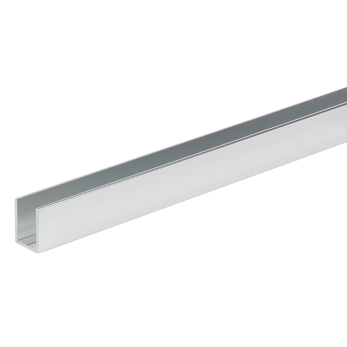 2500mm U Channel - 8-10mm Glass Shower Doors & Panels - Polished Aluminium