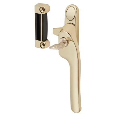 Guru Breakseal Locking Casement Window Fastener - Right Hand - Gold