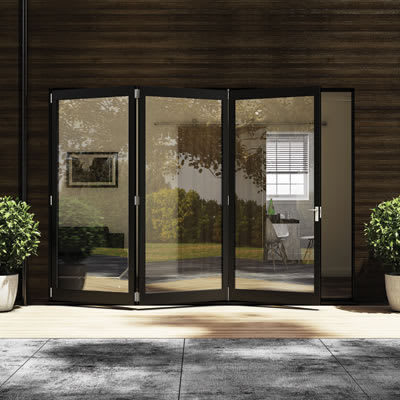 Vistafold Patio Bi-Folding Door Kit - 2 Door - 44mm Door Thickness - Right Hand - Gold
