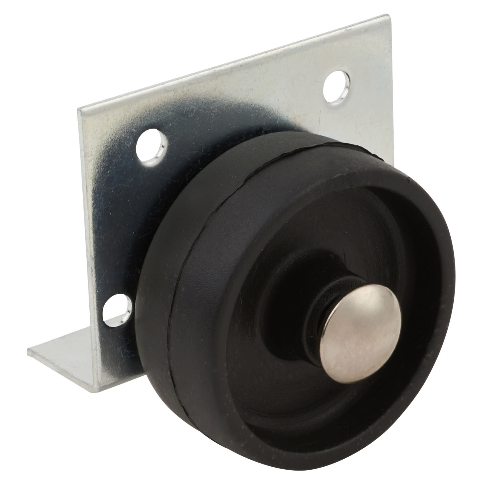 Furniture Castor - Fixed - Side Mount - 30kg Max Weight - 50mm Diameter - Black