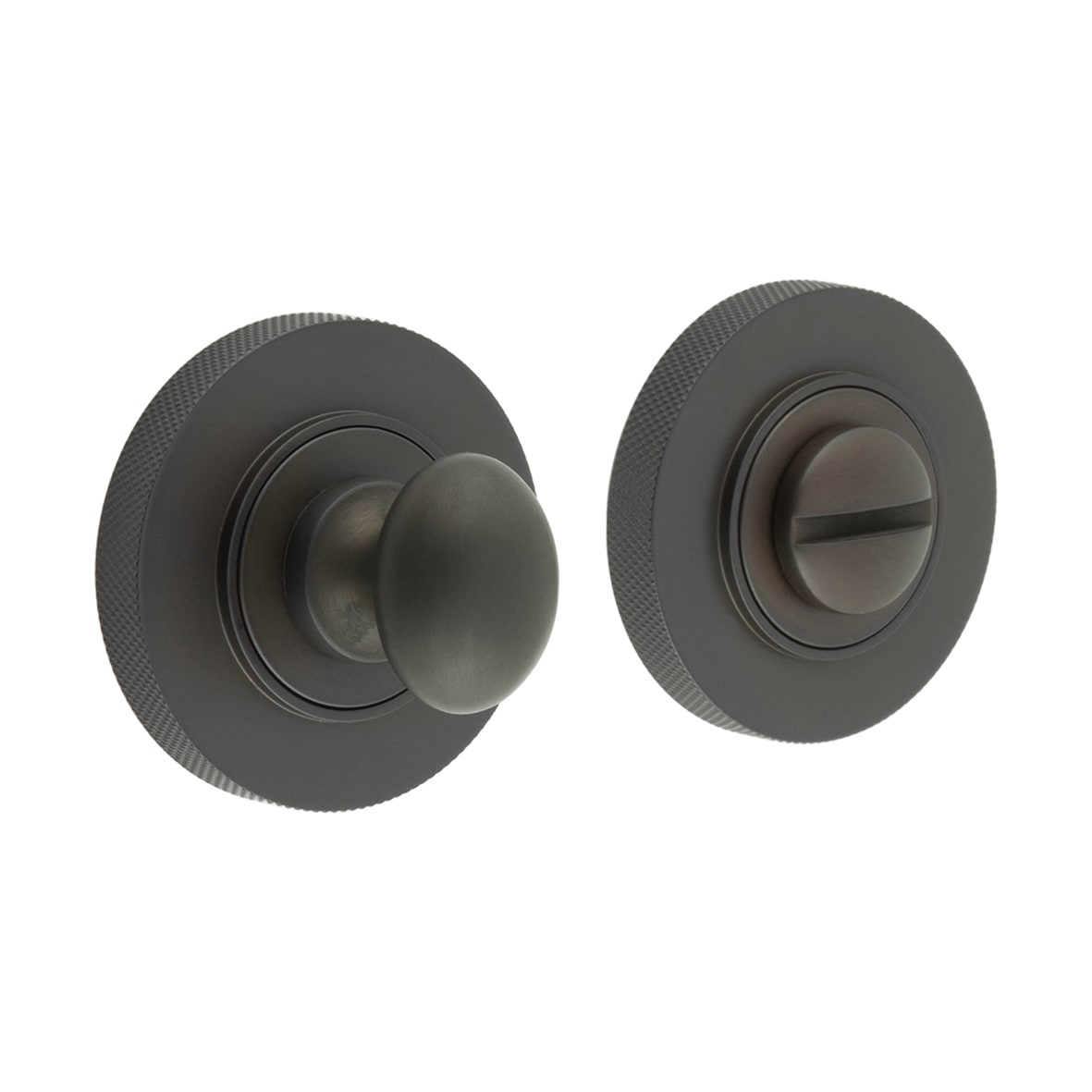 Inner 1 Turn & Release with Knurled Rose - 47mm Diameter - Dark Bronze