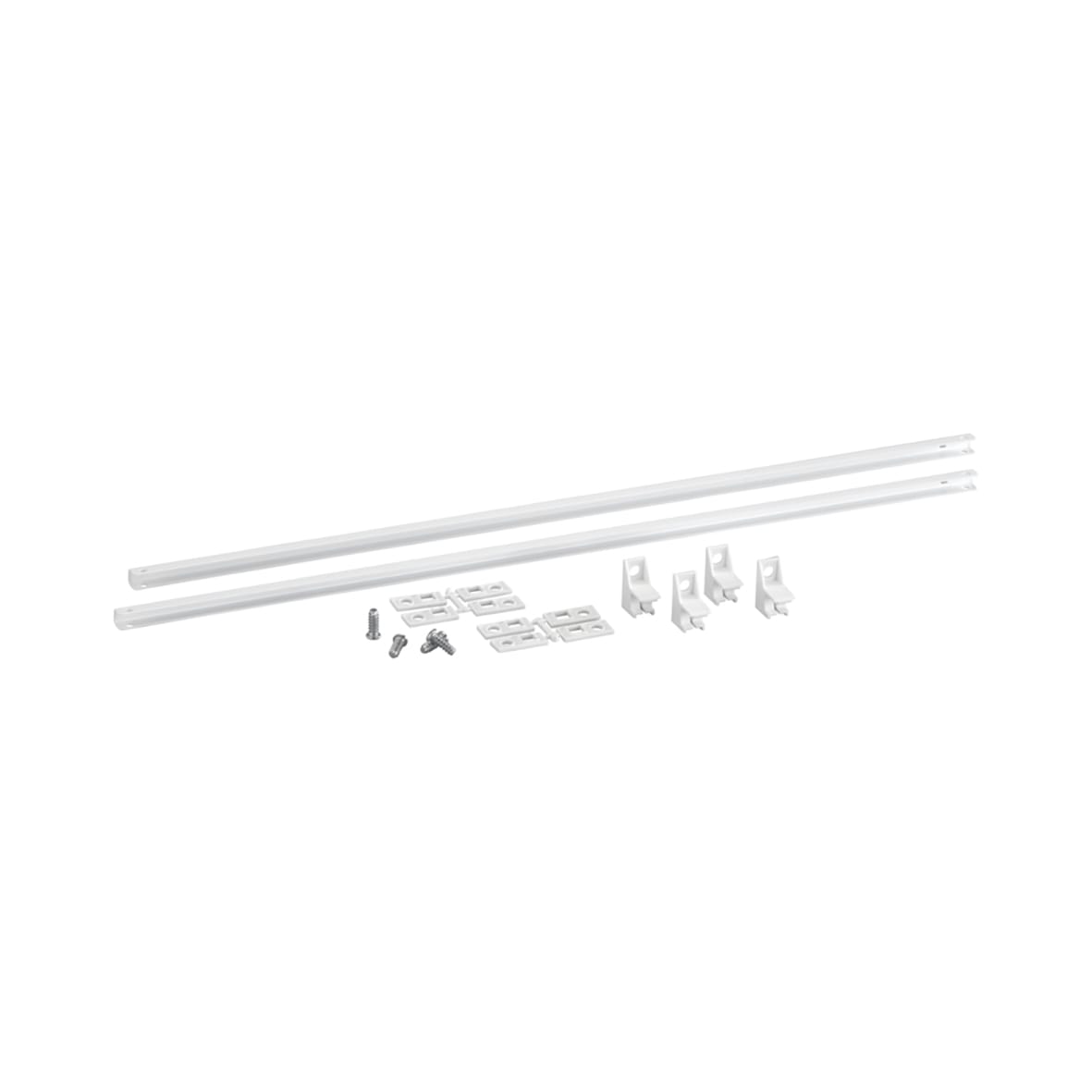 Top Track System - Universal Runners for Wire & Mesh Baskets - 550mm Length - White - Pair
