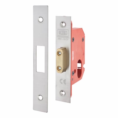 21OVS StrongBOLT Oval Profile Deadlock - 81mm Case - 57mm Backset - Satin Stainless Steel