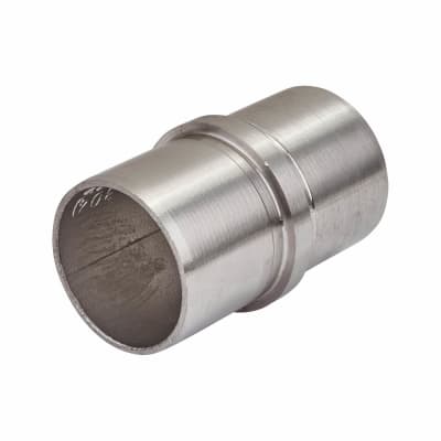 Straight Handrail Tube Connector - 316 Brushed Satin Stainless Steel