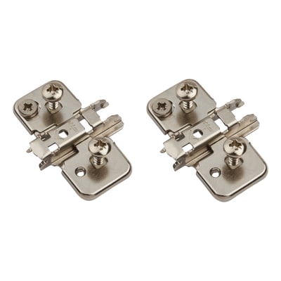CLIP Cruciform Cabinet Mounting Plate - Expando - 0mm Spacing - Nickel Plated - Pair 918822P