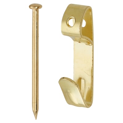 Light Duty Picture Hook - Single - 5 x 24mm - Electro Brass - Pack of 50