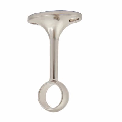 25mm Hanging Rail Centre Bracket - Brushed Nickel