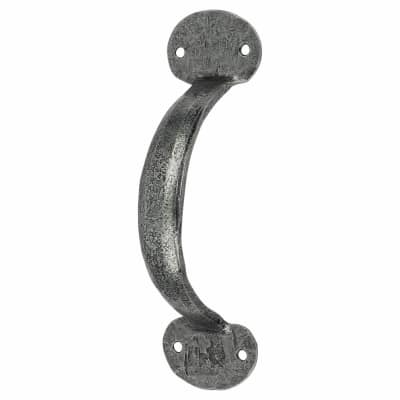 Pewter Bean D-Bar Door Pull Handle - Screw Fix - 125mm Centres