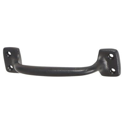 10mm D-Bar Cabinet Pull Handle - 115mm Centres - Smooth Black