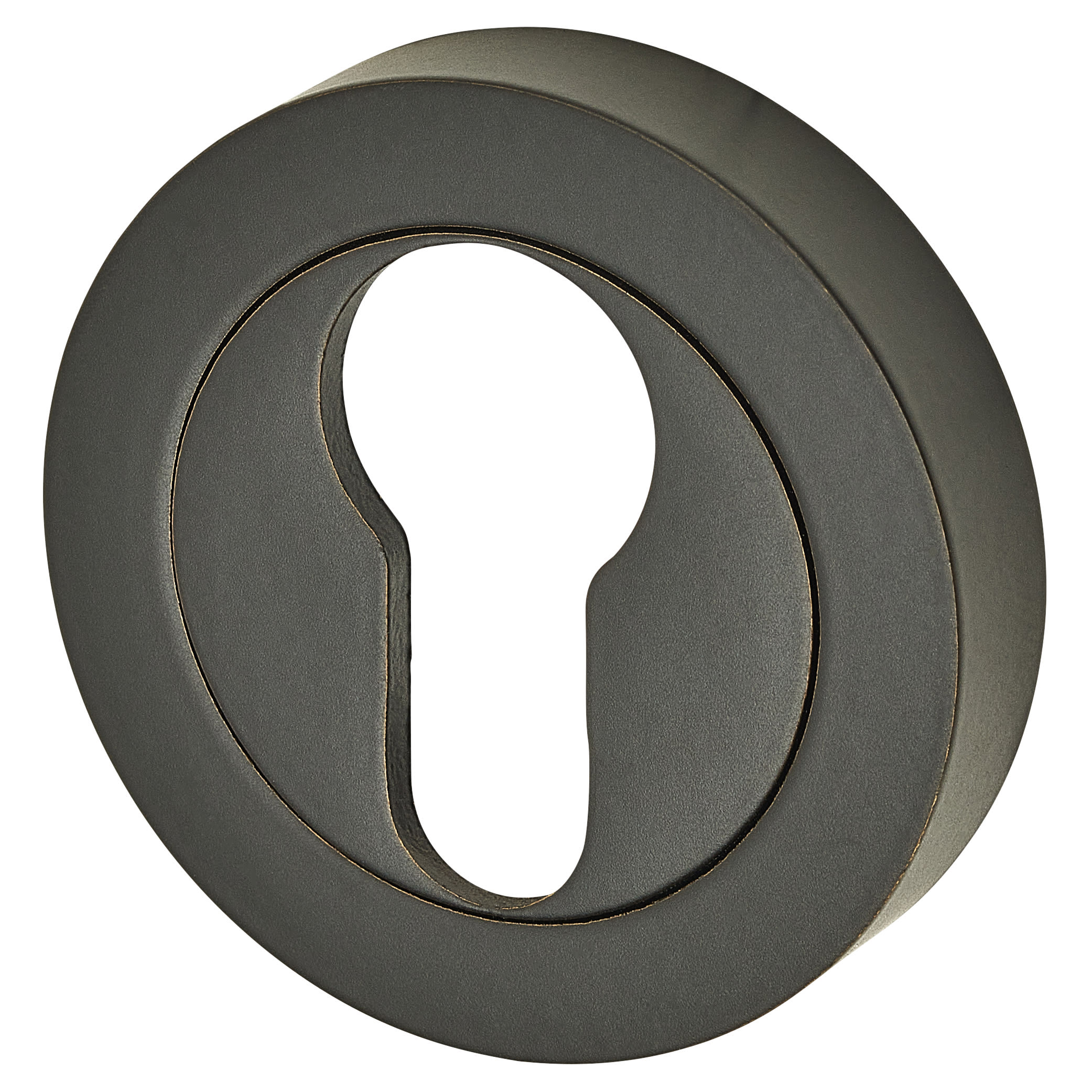 Brass Varese Escutcheon - 50mm Diameter - Euro - Matt Black