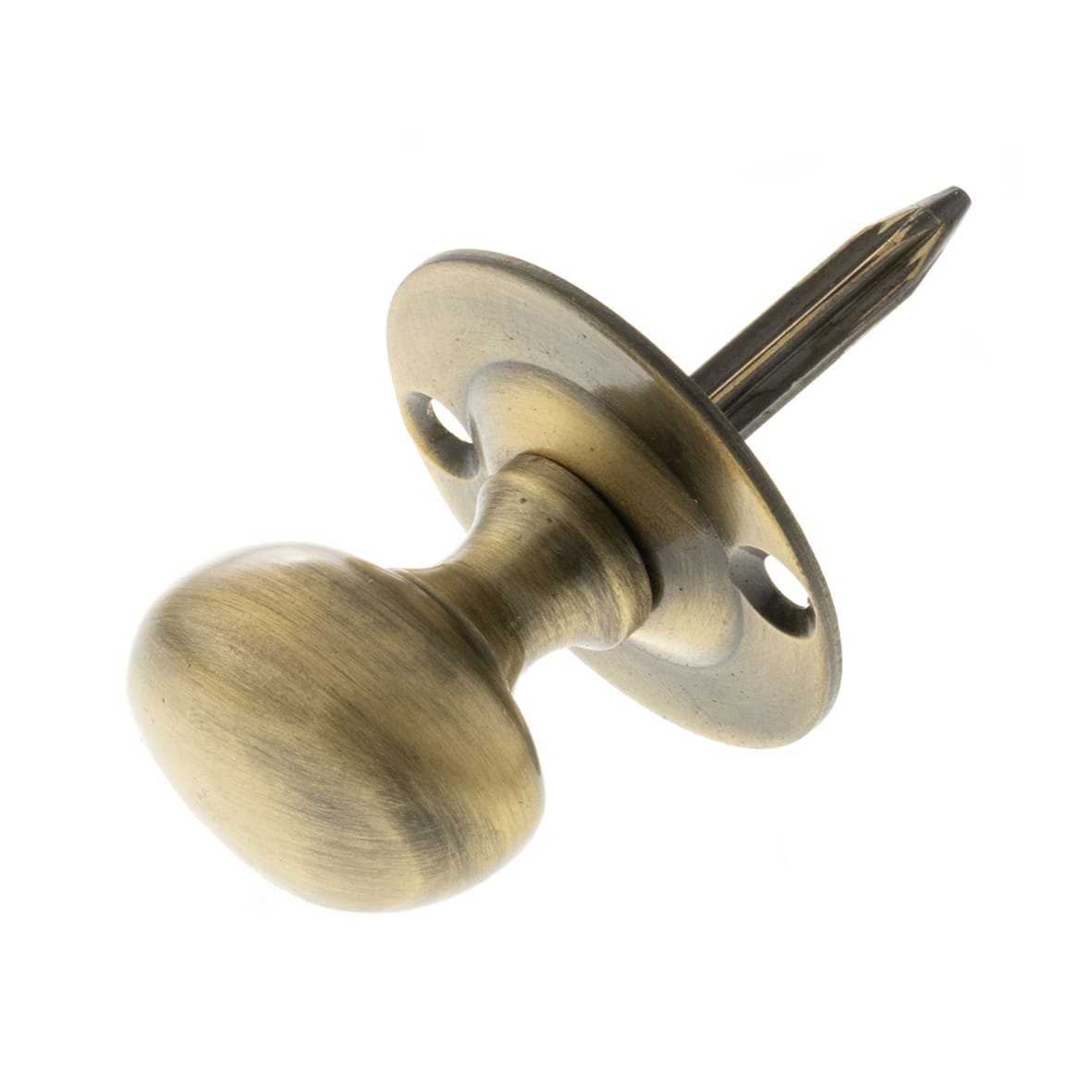 Oval Spline Thumbturn Only - Antique Brass