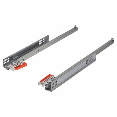 TANDEM BLUMOTION Soft Close Drawer Runners - Single Extension - 500mm Length - 11-16mm Panels - 30kg