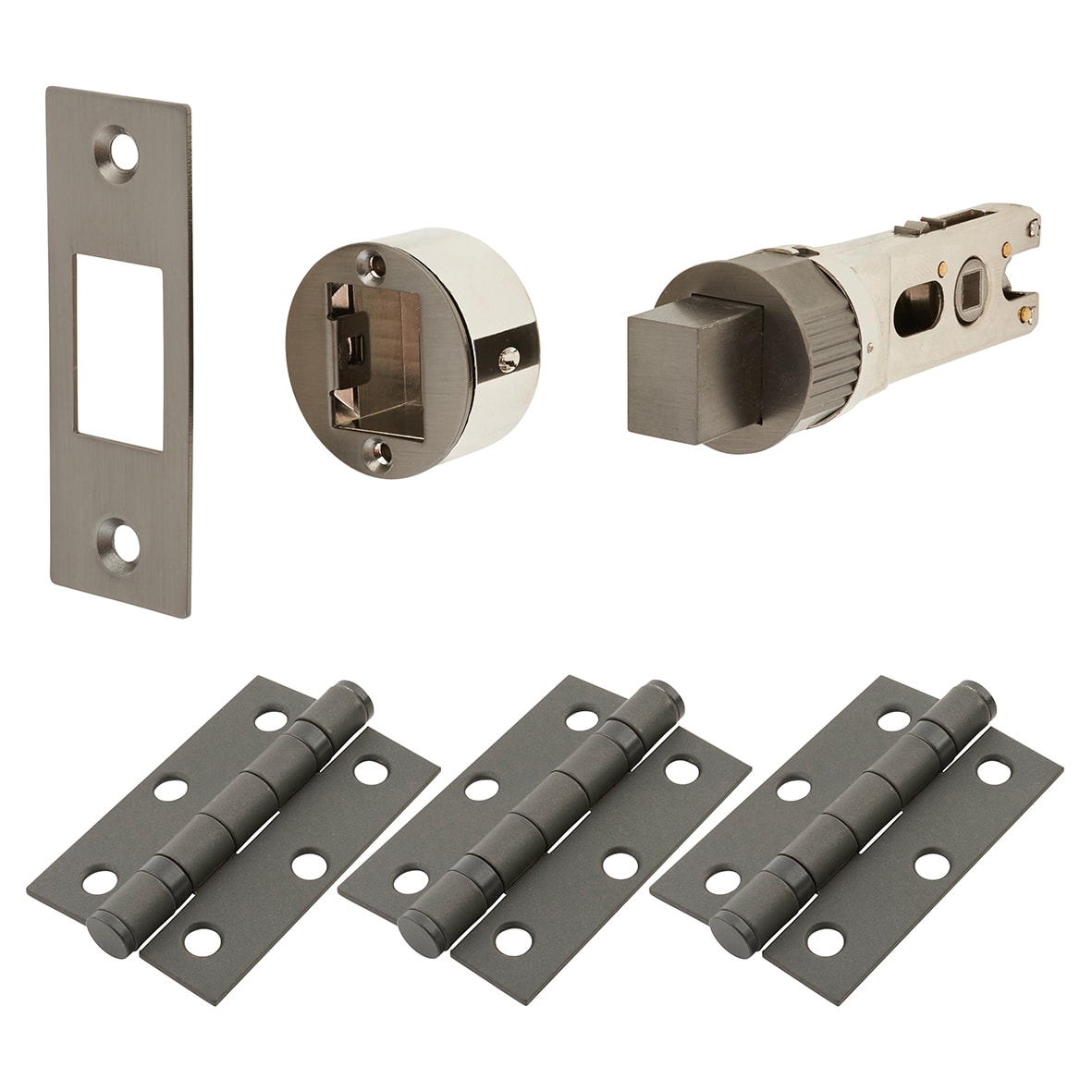Smartbolt Bolt Through Bathroom Bolt - 77mm Case - 57mm Backset - Graphite Grey