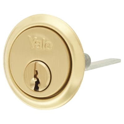 1109 Replacement Rim Cylinder - Polished Brass - Keyed to Differ