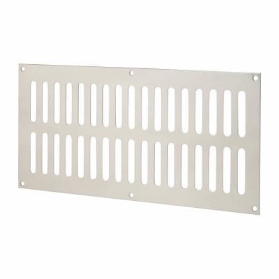 Plain Slotted Vent - 305 x 152mm - 11590mm² Free Air Flow - Polished Stainless Steel