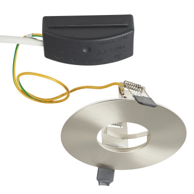 LED Evofire 50W Fire Rated LED Fixed Downlight - 70-100mm Cut-out - Satin Nickel