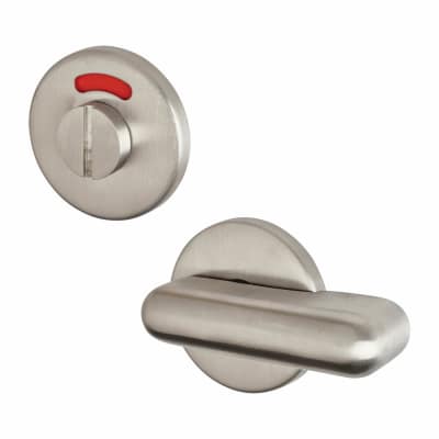 Disabled Bathroom Turn & Release - Suit 8mm Spindle - 53mm Diameter - Satin Stainless Steel