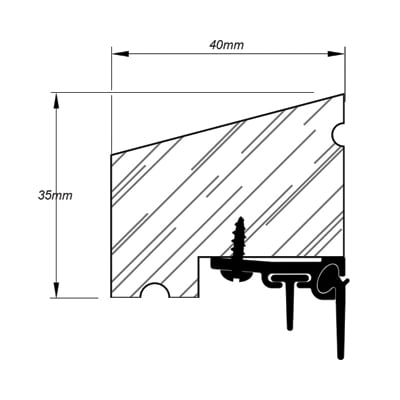 Watershed Seal - 1000mm Length - WBW Weatherboard - Inward/Outward Opening - Softwood