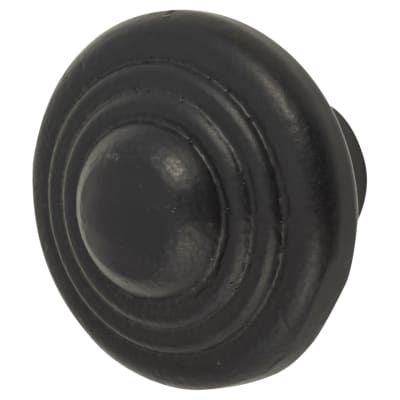 Ring Round Cabinet Knob - 38mm Diameter - Black Iron