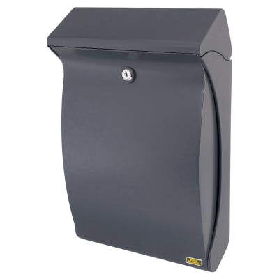 Swing Plastic Postbox - 419 x 271 x 129mm - Anthracite Grey
