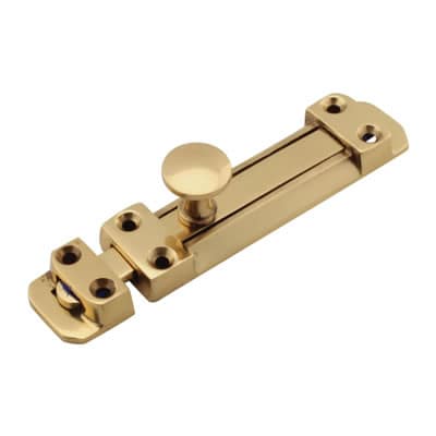 Flat Section Bolt - 200 x 34mm - Polished Brass