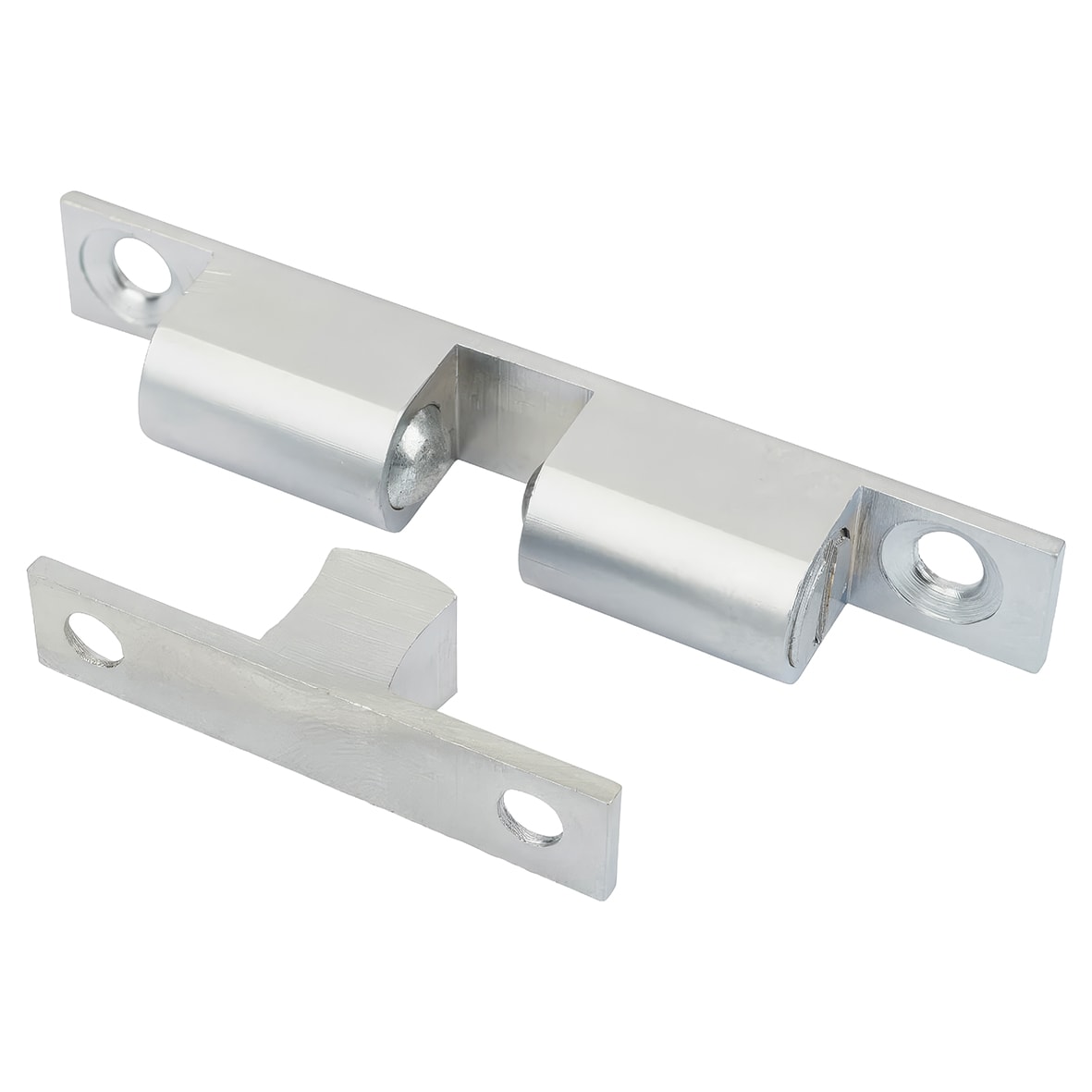 Veel-2 Double Ball Roller Catch - 70 x 12 x 16mm - Satin Chrome - Pack of 5