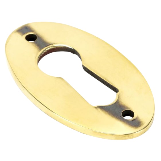 Oval Escutcheon - 51 x 31mm - Keyhole - Aged Brass