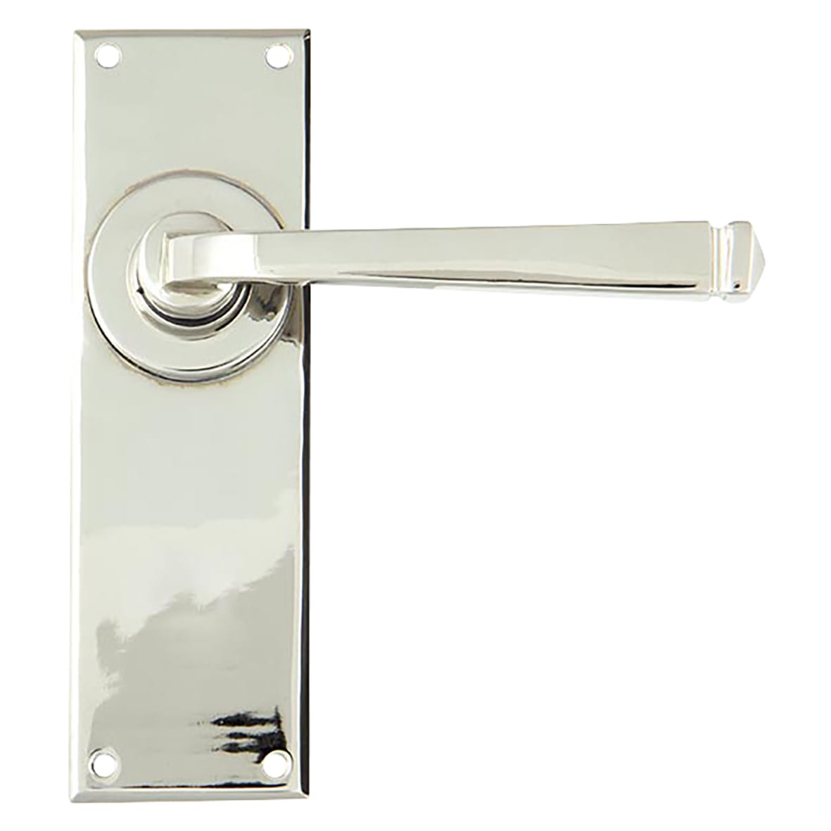 Polished Nickel Latch Door Handles - Avon Range - 152 x 48mm