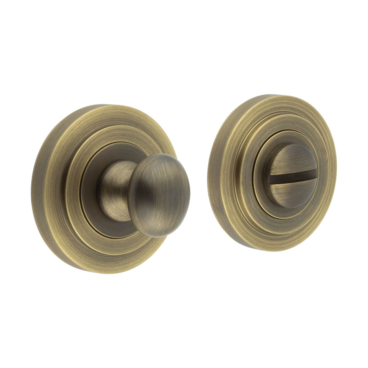 Inner 1 Turn & Release with Stepped Rose - 47mm Diameter - Antique Brass