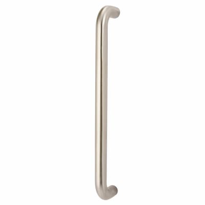 Satin Stainless Steel 30mm D-Bar Door Pull Handle - Bolt Fix - 450mm Centres