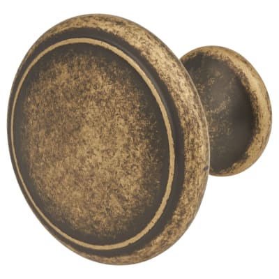 Thorpe Round Cabinet Knob - 30mm Diameter - Antique Brass