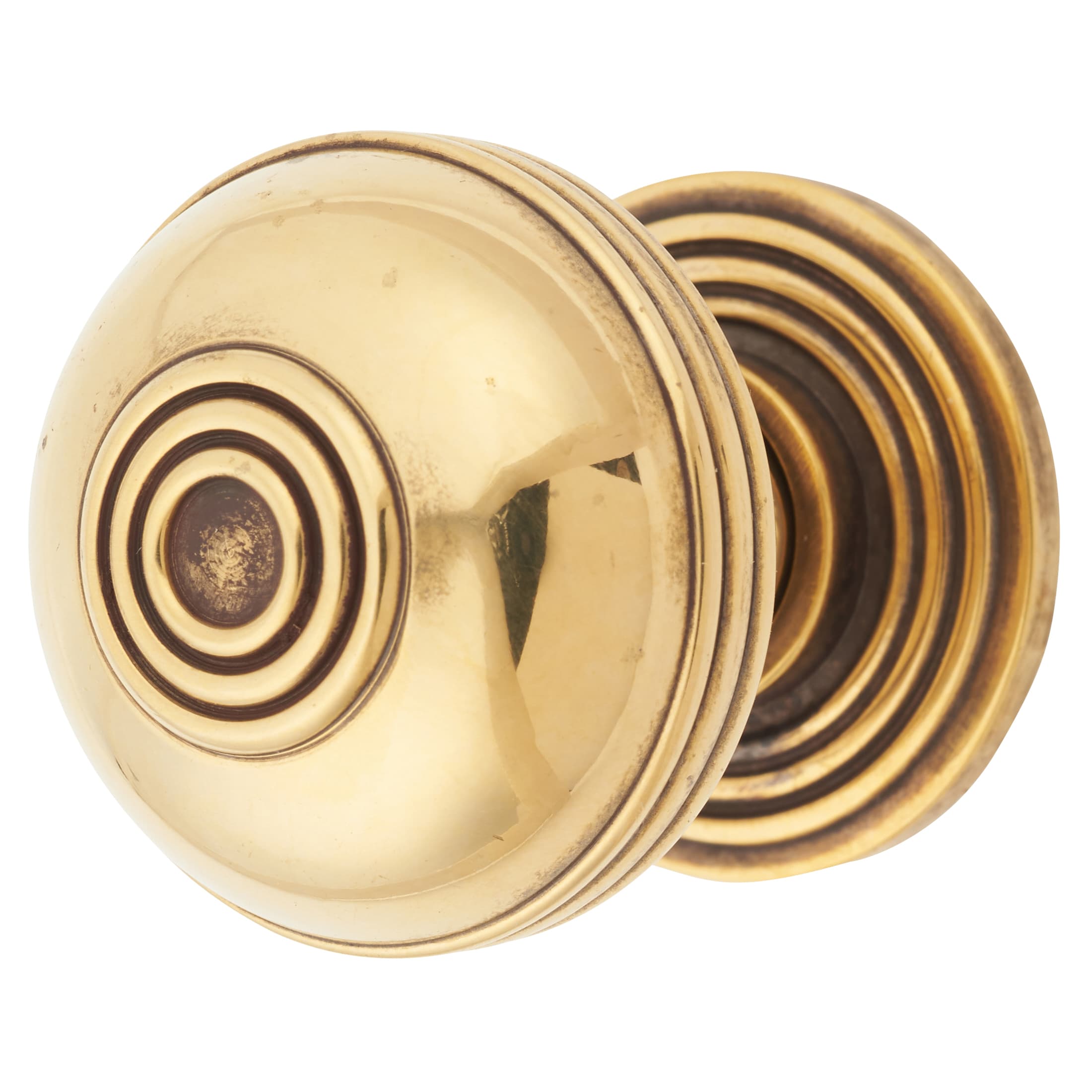 Prestbury Round Cabinet Knob - 38mm Diameter - Antique Brass