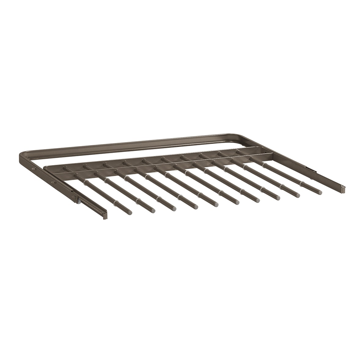 Top Track System - Click In Gliding Trouser Rack - 605 x 430 x 25mm - Graphite